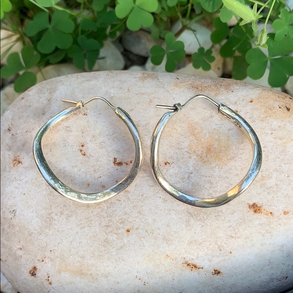 Sterling Silver Hoop Earrings - Picture 6 of 14